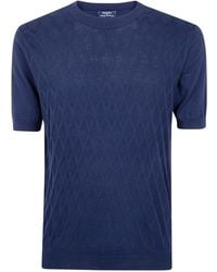 Barba Napoli - Embroidered Fancy Round Neck Sweater - Lyst