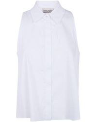 Semicouture - Popeline Cotton Mini Top - Lyst