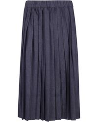 Jil Sander - Denim Midi Round Skirt - Lyst