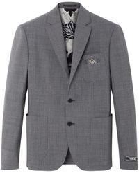 Versace - Houndstooth-Pattern Wool Blazer - Lyst