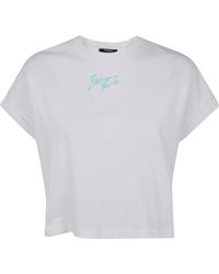 Balmain - Short Sleeves Paris" Cropped T-Shirt - Lyst