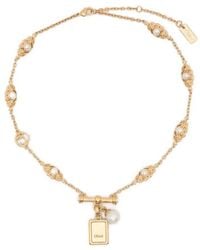 Chloé - Brass & Resin Pearls Chocker Necklace - Lyst