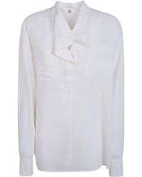 TOTEME - Overlapping Collar Blouse - Lyst