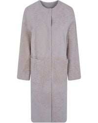 Blancha - Jacket Long Light Astrakhan Merino Shearling Coat - Lyst