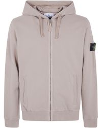 Stone Island - Cotton Hoodie Sweatshirt - Lyst