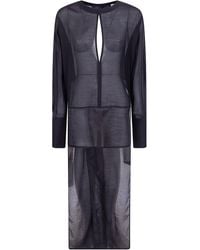 DARKPARK - Marine Keyhole Neckline Voile Shirt - Lyst
