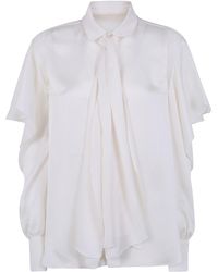 Sacai - Satin X Chiffon Shirt - Lyst