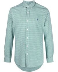 Polo Ralph Lauren - Logo-embroidered Gingham-check Shirt - Lyst