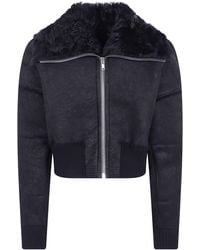 Rick Owens - Jacket Cropped Suede "Flight" - Lyst