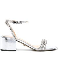 Mach & Mach - Audrey Crystal Round Toe Mirror Sandal Shoes - Lyst