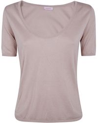 Rossopuro - Short Sleeved U Neck T-Shirt - Lyst