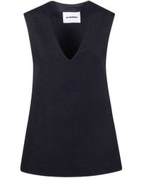 Jil Sander - "V Neck Sleeveless" Top - Lyst