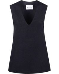Jil Sander - "V Neck Sleeveless" Top - Lyst