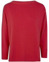 Rossopuro - Long Sleeved Boat Neckline Sweater - Lyst