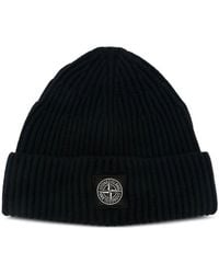 Stone Island - "Full Rib Rws" Wool Beanie - Lyst