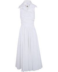 Patou - Draped Midi Dress - Lyst