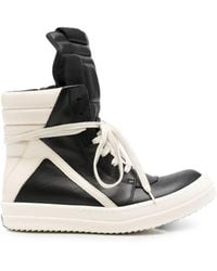 Rick Owens - Geobasket Leather Sneakers - Lyst