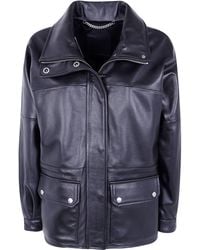 Emmeci - Jacket Long Leather "Zoe Nappa" - Lyst