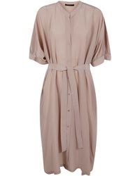 Seventy - Mixed Silk Sand Wash Dress - Lyst