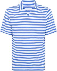 Majestic - Stripes Polo Shirt - Lyst