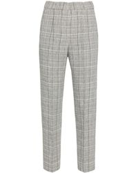 Peserico - Plaid-check Cropped Trousers - Lyst
