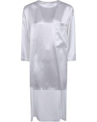 DARKPARK - 'Tara' Satin Asymmetric Shirt - Lyst