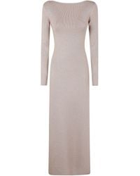 Max Mara - Slim Fit Viscose And Lurex Dress - Lyst