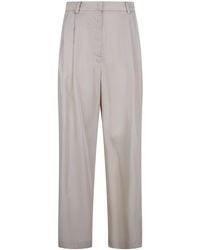 Frankie Shop - Marfa Fluid Twill Pleated Trousers - Lyst