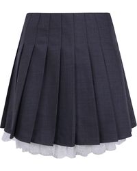 Self-Portrait - Gonna Pieghettata Mini "Pf26.006Sk" - Lyst