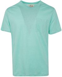 Mc2 Saint Barth - Linen T-Shirt With Front Pocket - Lyst