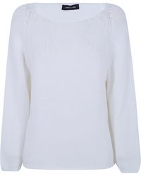 Anneclaire - Maglione A Maniche Lunghe Con Collo Barca - Lyst