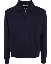 Jil Sander - Sweatshirt Crew Neck Long Sleeves 'Embroidered' - Lyst