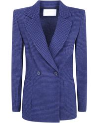 Harris Wharf London - Blazer Double Breasted "Patterned Moleskin" - Lyst
