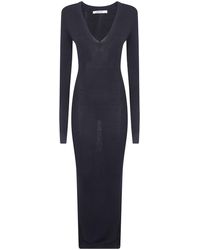 Entire studios - Long Sleeve V Neck Midi - Lyst
