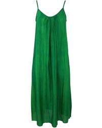BIANCO LEVRIN - Midi Dress: Silk 130 Cm - Lyst
