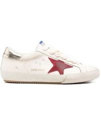 Golden Goose - "Super Star" Leather Upper Suede Star Laminated Heel - Lyst