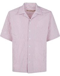 Nuur - Camicia Da Bowling A Maniche Corti A Righe - Lyst