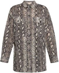 MICHAEL Michael Kors - Long Sleeve Oversized Snake Shirt - Lyst