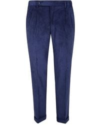 Barba Napoli - Firenze Velvet Stripes Double Pences Chino Trousers - Lyst