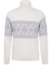 Barba Napoli - Turtle Neck Central Embroider Sweater - Lyst