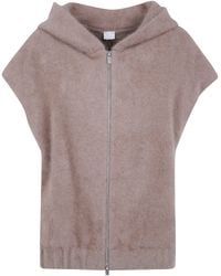 C.t. Plage - C. T. Plage Sleeveless Hooded Cardigan - Lyst