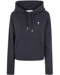 Ami Paris - Ami De Coeur Cotton Hoodie - Lyst