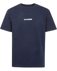 Jil Sander - Crewneck Short Sleeves Logo T-Shirt - Lyst