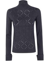 Blugirl Blumarine - Viscose High Neck Sweater - Lyst