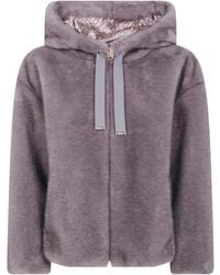 Herno - Bomber Soft Faux Fur - Lyst