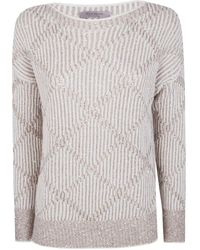 D.exterior - D. Exterior Sequins Rhombus Boatneck Sweater - Lyst