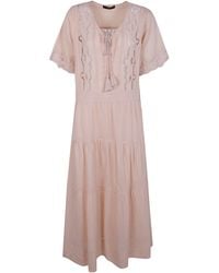 Seventy - Ramie Embroidered Dress - Lyst