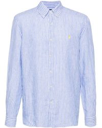 Polo Ralph Lauren - Logo-embroidered Striped Linen Shirt - Lyst