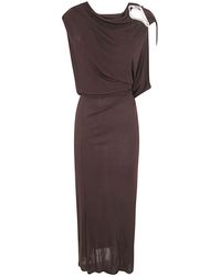 Lanvin - Draped Long Dress Clothing - Lyst