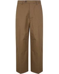 Comme des Garçons - Cotton Wide Straight Leg Trousers - Lyst